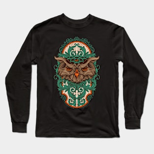 Mystical templar Owl wisdom tradition Long Sleeve T-Shirt